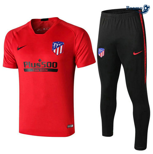 Kit Maillot Entrainement Atletico Madrid + Pantalon Rouge/Noir 2019-2020 M012