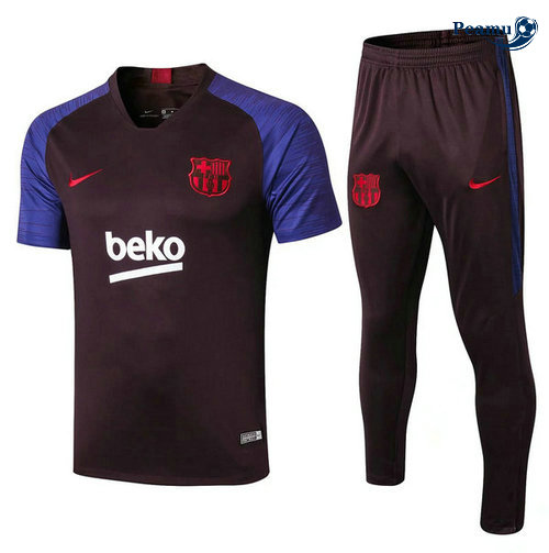 Kit Maillot Entrainement Barcelone + Pantalon Noir 2019-2020