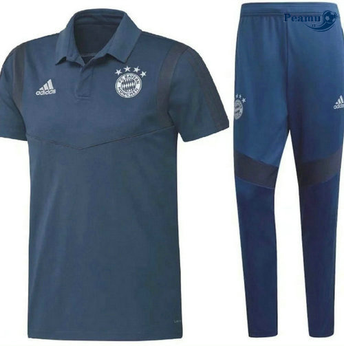 Kit Maillot Entrainement Bayern Munich + Pantalon Bleu navy 2020-2021
