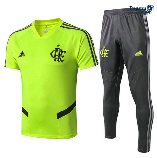 Kit Maillot Entrainement Flamengo + Pantalon Verde/Noir 2019-2020