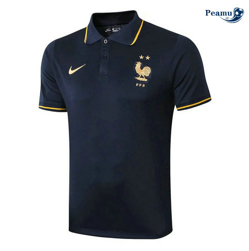Kit Maillot Entrainement POLO France + Pantalon Bleu navy