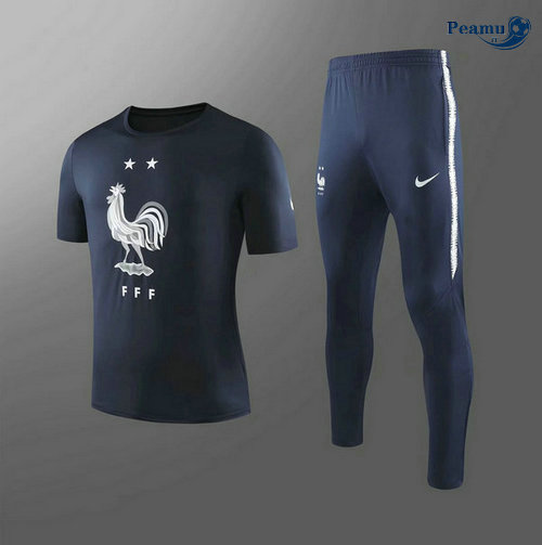 Kit Maillot Entrainement France + Pantalon Noir 2019-2020
