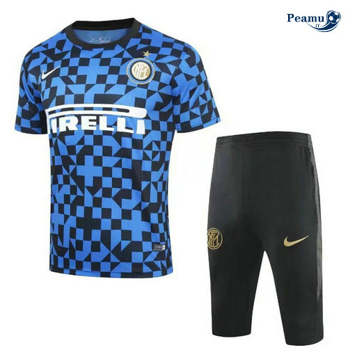 Kit Maillot Entrainement Inter Milan + Pantalon Bleu clair/Noir 2019-2020
