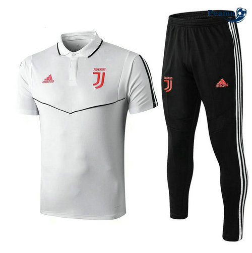 Kit Maillot Entrainement POLO Juventus + Pantalon Bianco/Noir 2019-2020