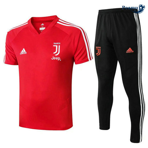 Kit Maillot Entrainement Juventus + Pantalon Rouge/Noir 2019-2020
