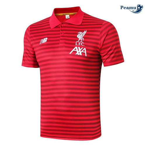 Kit Maillot Entrainement POLO Liverpool + Pantalon Rouge Noir 2019-2020 M026