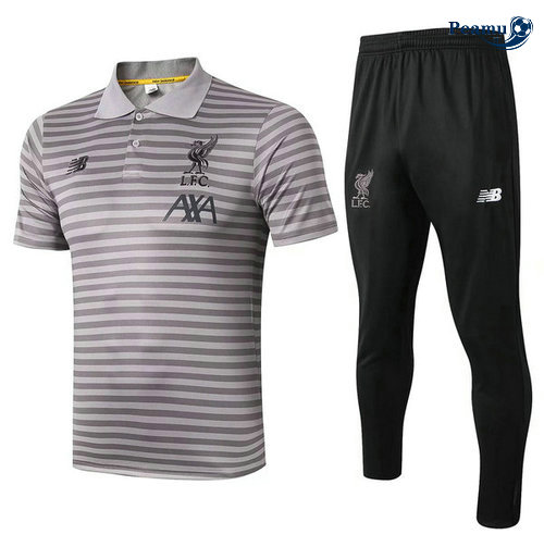 Kit Maillot Entrainement POLO Liverpool + Pantalon Gris 2019-2020