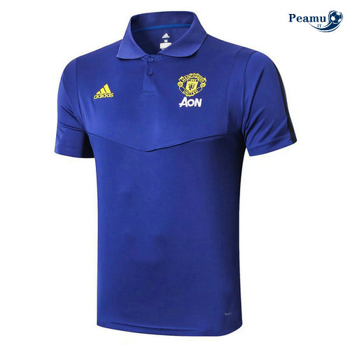 Manchester United POLO Bleu clair 2019-2020
