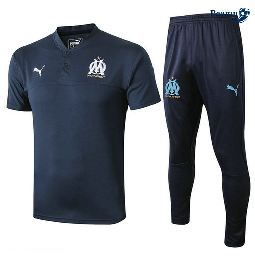 Kit Maillot Entrainement Marseille + Pantalon Bleu navy 2019-2020 M040
