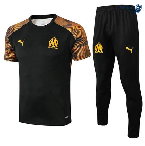 Kit Maillot Entrainement Marseille + Pantalon Jaune/Noir 2019-2020