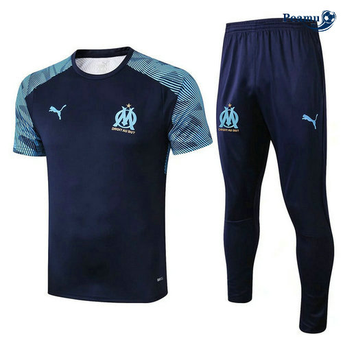 Kit Maillot Entrainement Marseille + Pantalon Bleu clair 2019-2020