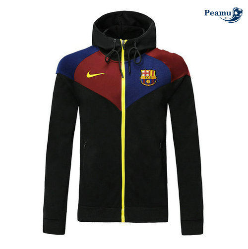 Sweat à capuche Calcio Barcelone Noir/Rouge/Bleu clair 2019-2020