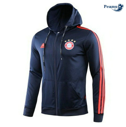 Sweat à capuche Calcio Bayern Munich Bleu navy/Rouge 2019-2020