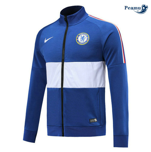 Veste foot Chelsea Bleu clair/Bianco 2019-2020 Collo Alto