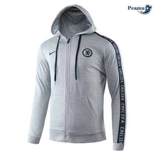 Sweat à capuche Calcio Chelsea Gris Verde 2019-2020