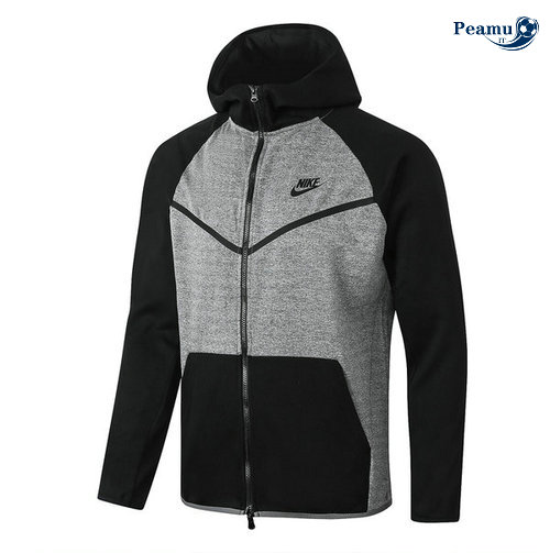 Veste foot Italie Gris/Noir manche Tech Fleece 2020-2021