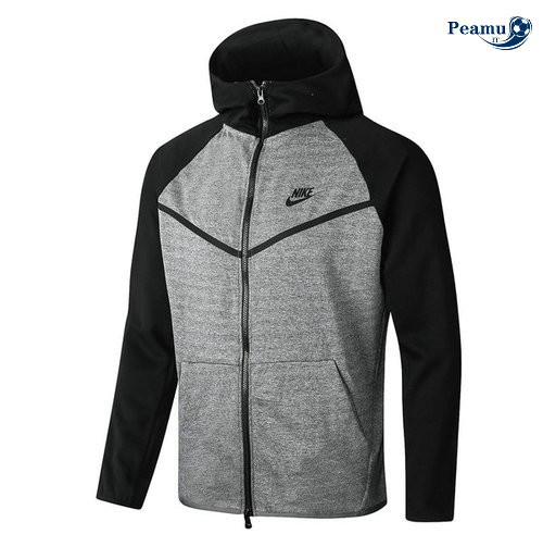Sweat à capuche Calcio Italie Gris/Noir manche Tech Fleece 2020-2021