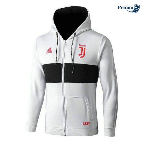 Sweat à capuche Calcio Juventus Bianco/Noir 2019-2020