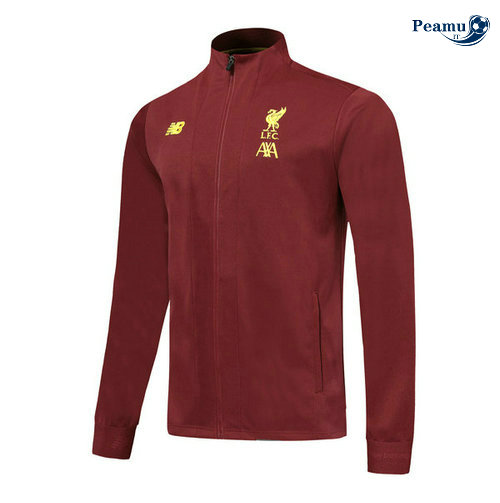 Veste foot Liverpool L.F.C Jujube Rouge 2019-2020 Collo Alto