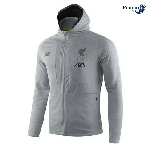 Sweat à capuche Calcio Liverpool Gris Bianco 2019-2020