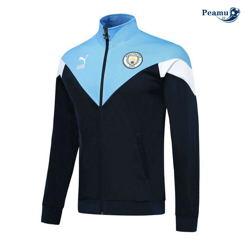 Veste foot Manchester City Bleu clair/Bleu navy 2019-2020