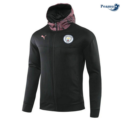 Sweat à capuche Calcio Manchester City Noir/Porpora 2019-2020