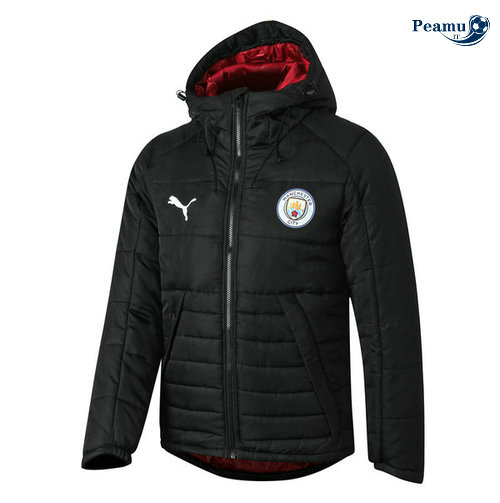 Sweat à capuche Piumino Calcio Manchester City Noir 2019-2020