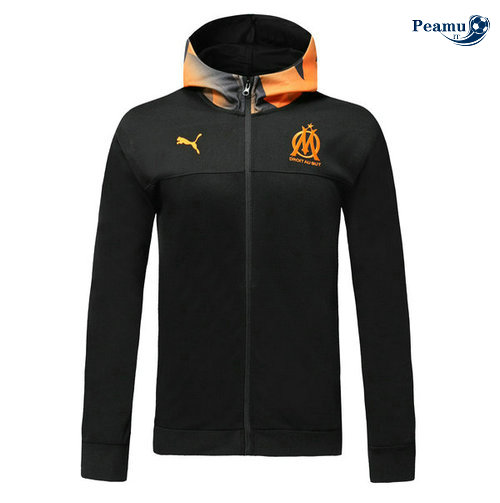Sweat à capuche Calcio Marseille Noir 2019-2020