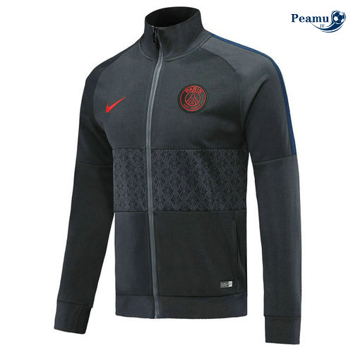 Veste foot PSG Noir/Gris 2019-2020 Collo Alto