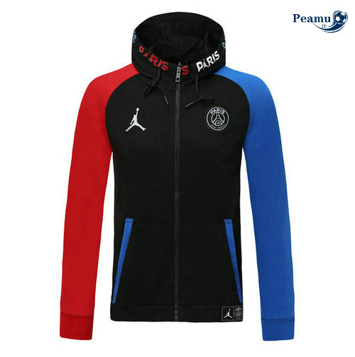 Sweat à capuche Calcio PSG Jordan Bleu clair/Rouge/Noir 2019-2020