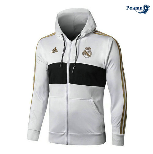 Sweat à capuche Calcio Real Madrid Bianco/Noir 2019-2020