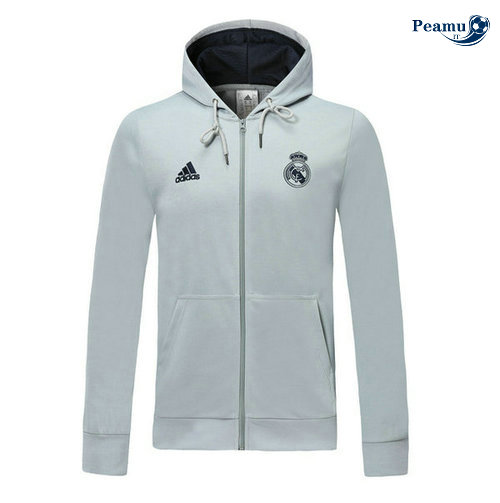 Sweat à capuche Real Madrid Gris clair 2019-2020