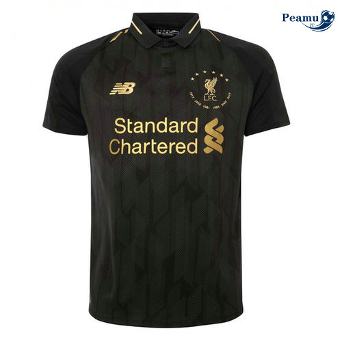 Maillot foot Liverpool 6 étoiles Édition commémorative Noir 2019-2020