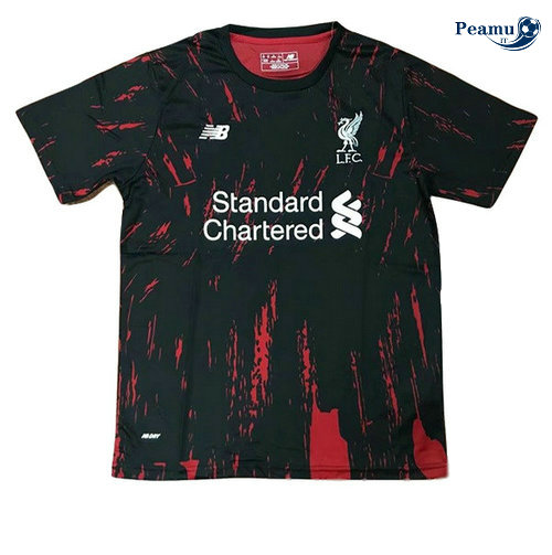 Maillot foot Liverpool training Noir Rouge 2019-2020