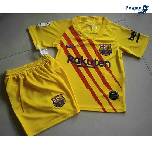 Maillot foot Barcelone Enfant Domicile Jaune 2019-2020