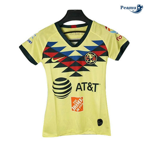 Maillot foot CF American Femme Jaune 2019-2020