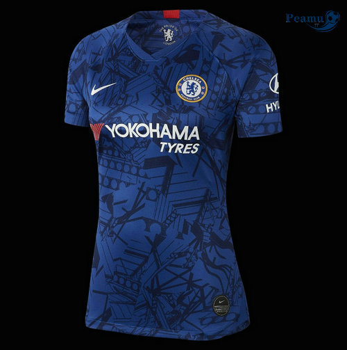 Maillot foot Chelsea Femme Domicile Bleu clair 2019-2020