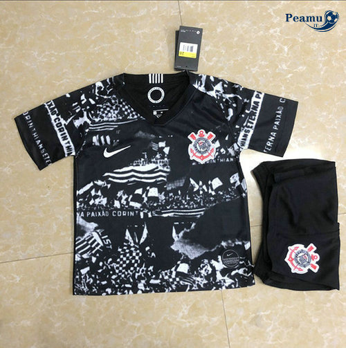 Maillot foot Corinthians Enfant Noir 2019-2020