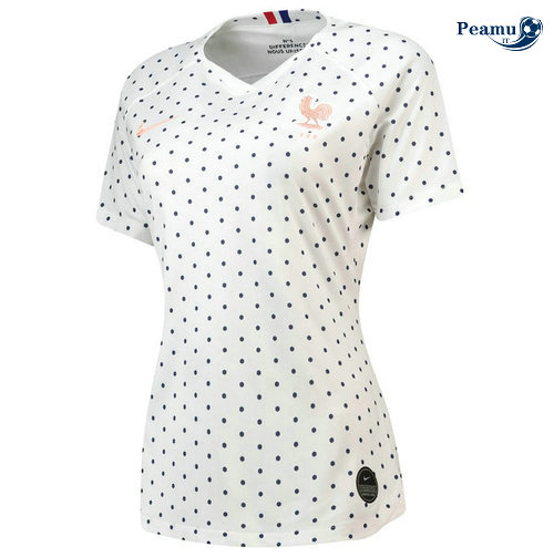 Maillot foot France Femme Bianco 2019-2020
