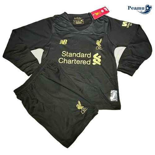 Maillot foot Liverpool Enfant Portiere Manche Longue Noir 2019-2020
