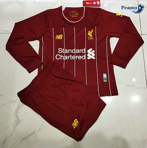 Maillot foot Liverpool Enfant Domicile Manche Longue 2019-2020