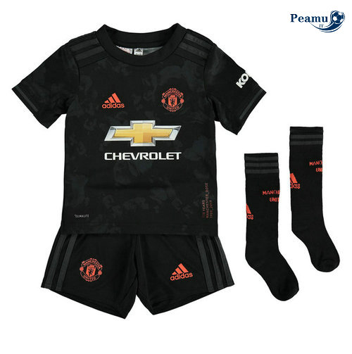 Maillot foot Manchester United Enfant Third Noir 2019-2020