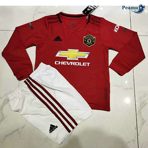 Maillot foot Manchester United Enfant Domicile Manche Longue 2019-2020