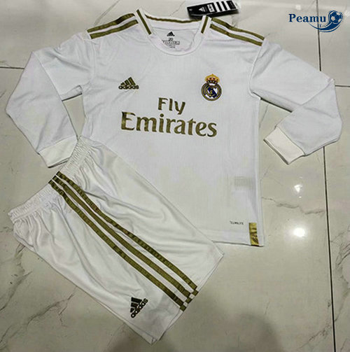 Maillot foot Real Madrid Enfant Domicile Manche Longue 2019-2020