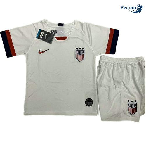 Maillot foot États-Unis Bianco Enfant Domicile 2019-2020