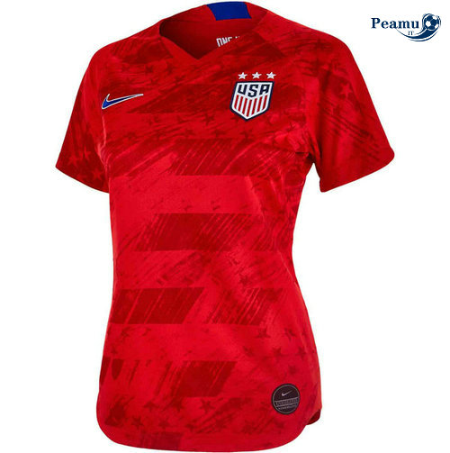 Maillot foot États-Unis Femme Exterieur Rouge 2019-2020