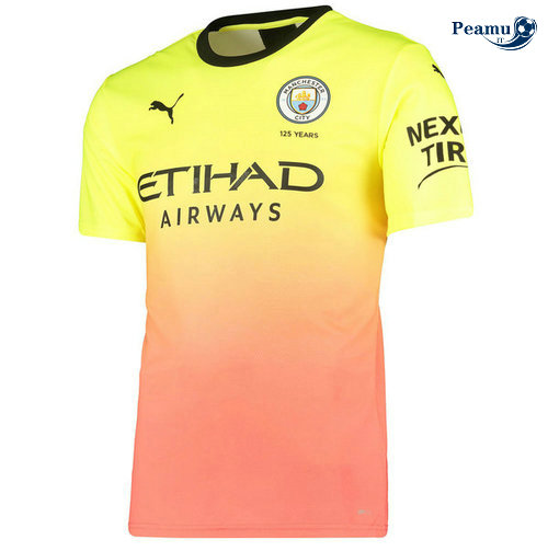 Maillot foot Manchester City Exterieur Jaune/Rose 2019-2020