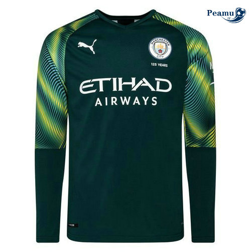 Maillot foot Manchester City Portiere Verde Manche Longue 2019-2020