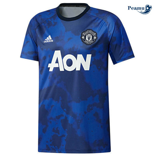 Maillot foot Manchester United training Bleu clair 2019-2020