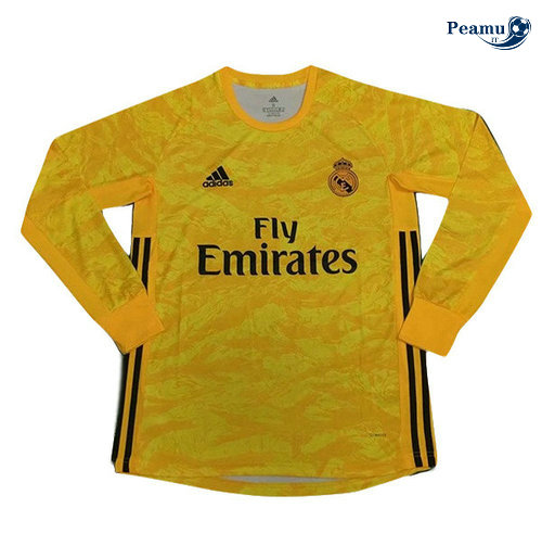 Maillot foot Real Madrid Portiere Manche Longue Jaune 2019-2020